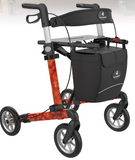 Rehasense Server ART LINE Rollator aus Aluminium mit Softbereifung Red Peony