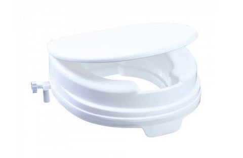 TSE Relaxon Toilettensitzerhöhung mit Deckel – 10 cm Erhöhung, Stabil & Werkzeuglos montierbar
