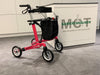 NoweGO Carbon-Rollator – leichter Premium-Rollator aus Kohlefaser mit Softbereifung & LED-Beleuchtung in Magenta