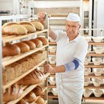 Bäcker verwendet epitain-ellenbogenbandage-aktivbandage